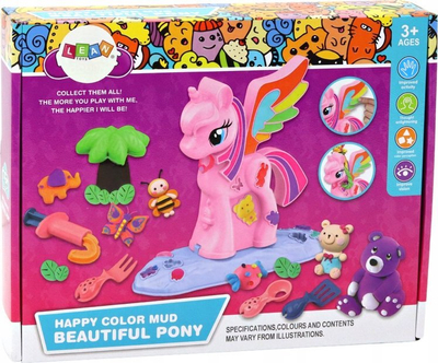 Set plasteline Leantoys Unicorn Play Dough, me aksesorë, shumëngjyrësh