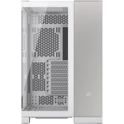 Kutia kompjuterike CORSAIR 6500X Mid Tower, E ATX, xham i temperuar, e bardhë