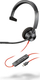 Kufje me kabllo Poly Blackwire 3310, USB, me mikrofon, të zeza