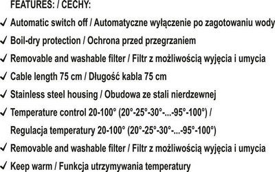 Çajnik elektrik Yato, 1.8L, me temperaturë rregulluese, xham. i hirtë/ zi