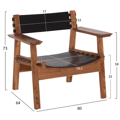 Kolltuk Konna 80x64x73Hcm (HM9928.01), zezë