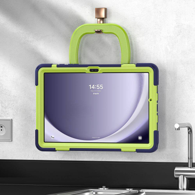 Këllëf tableti Tech-Protect X-Armor për Galaxy Tab A9+ 11", me xham të integrun, me dorezë-stand, blu me jeshile