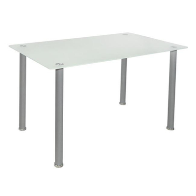 Set ngrënieje Alan-Kim, 5-pjesësh (Tavolinë 120×70×75 cm + 4 karrige) HM10062.01, bardhë