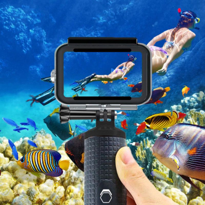 Mbështjellës i papërshkueshëm nga uji Tech-Protect GA200, për GoPro Hero 9 10 11 12, deri në 45m, transparent