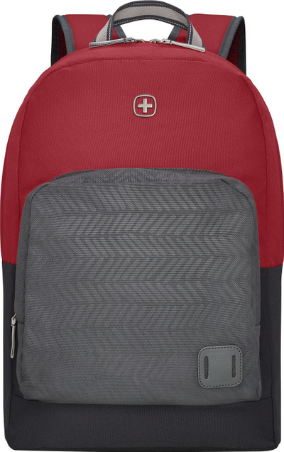Çantë shpine për laptop Wenger SwissGear 611980, 16", prej materiali të ricikluar, e zezë me të kuqe
