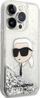 Kuti mbrojtëse Karl Lagerfeld KLHCP14XLNKH për iPhone 14 Pro Max, hardcase me glitter, argjendtë