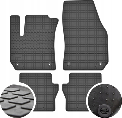 Tapete gome për dysheme makine Opel Zafira B, set 5 persona, 4 copë, të zeza
