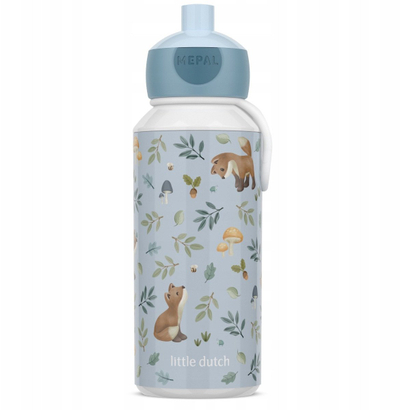 Shishe uji për fëmijë Little Dutch Forest Friends Pop up, 400ml, shumëngjyrëshe
