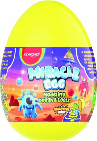 Lodër vezë surprizë Keyroad Miracle Egg, aktivitete punimesh me dorë dhe ngjyrosje, për kalamaj
