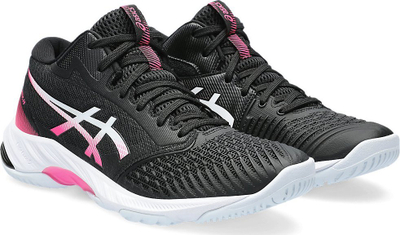 Atlete volejbolli Asics Netburner Ballistic FF MT 3 W, indoor, për goca, të zeza me rozë