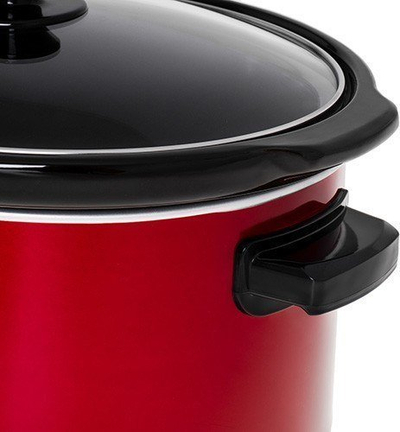 Tenxhere gatimi e ngadalshme Adler, 5.8L, enë qeramike, e kuqe