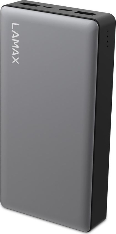 Powerbank Lamax, 15000 mAh, i zi / i hirtë