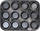 Tepsi për muffin Berlinger Haus BH 1436 Black Rose, jo ngjitëse, për çdo lloj përdorimi, e zezë