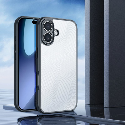 Këllëf telefoni DUX DUCIS Magnetic për iPhone 17 Pro Max dhe iPhone 17 Air, me magnet, transparent me kornizë të zezë