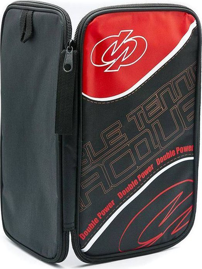 Çantë për raketa ping pongu Allright Double Power KB1, 16 x 27.5 x 2.5cm, zezë / kuqe