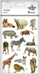 Ngjitëse 3D Titanum Raised Soft Stickers Animals Mix, set për zbukurim, nja 50 copë, me shumë ngjyra