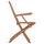 Karrige ngrënie palosëse CRANDER HM6377, dru teak, 53x63x90 cm, ngjyrë natyrale
