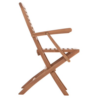 Karrige ngrënie palosëse CRANDER HM6377, dru teak, 53x63x90 cm, ngjyrë natyrale