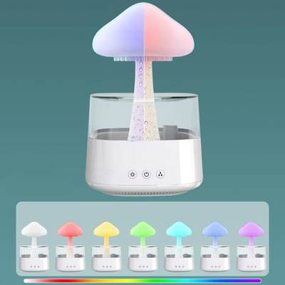Lagështues ajri Mushroom, difuzer aromash, 150ml, LED, i bardhë