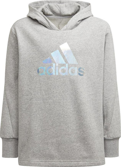 Bluzë me kapuç Adidas GM Hoodie Jr H57219, për vajza, pambuk poliester, gri