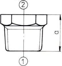 Kapëse reduktuese Odlewnia Zawiercie, 1/2" x 1/4", e galvanizuar