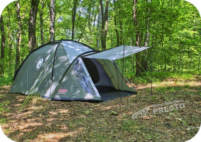 Çadër kampingu Coleman Rock Springs 4, për 4 persona, 2 veranda, jeshile