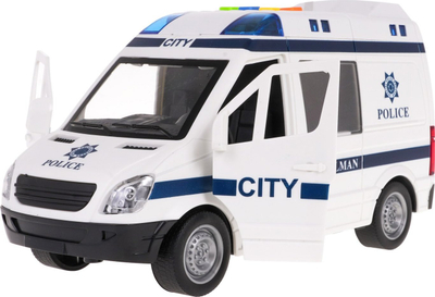 Lodër makinë policie WENYI Rescue, shkallë 1:16, me drita e zëra, e bardhë