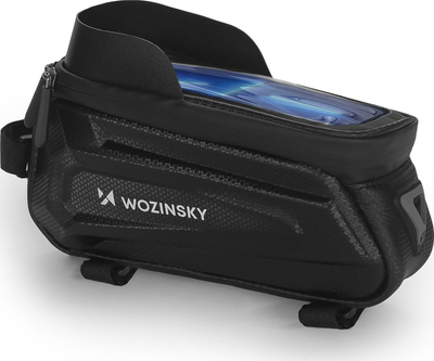 Çantë kornize biçiklete Wozinsky WBB28BK, 1.7L, xham prekës për telefon 8", e zezë