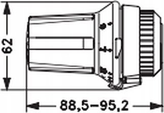Set termostatik për radiator Danfoss RAE RLV KS, 1/2", këndor, i bardhë 3