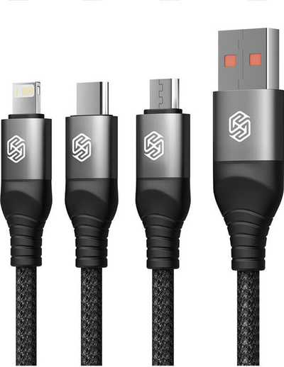 Kabllo karikimi Nillkin Swift Pro 3in1, 4.4A, 1.5m, e zezë