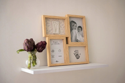 Kornizë fotografish Petit Artichaut Ivy, 6x4", komplet shenja bebi, gri