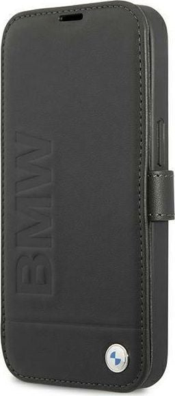 Mbrojtëse telefoni BMW Signature BMFLBKP13SSLLBK për iPhone 13 mini 5.4\", tip book, e zezë