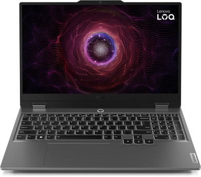 Laptop gaming Lenovo LOQ 15, Ryzen AMD, RTX 4050, 12GB RAM, gri Luna