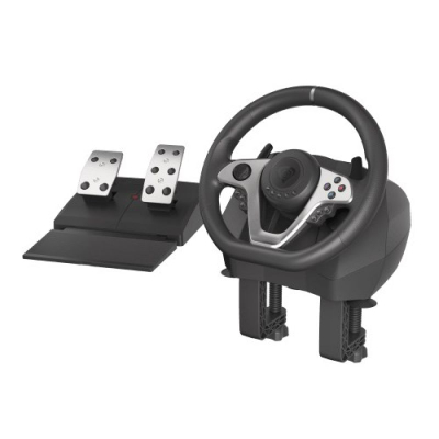 Volan gaming Genesis Seaborg 400, me dridhje me dy motorë, 270° 900°, i zi