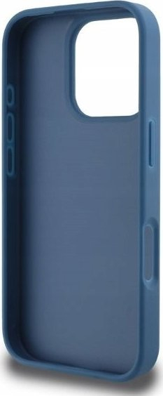 Kapotë telefoni Guess 4G Bottom Stripe, për iPhone 16 Pro Max, lëkurë eko, blu