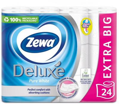 Тоалетна хартија Zewa Deluxe, 3 слоја, 24 ролни