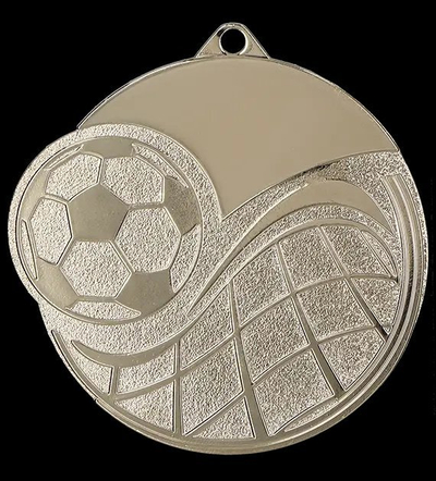 Medalje futbolli Steel MMC6065, 60mm, ngjyrë argjendi