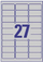 Etiketa emri Avery Zweckform L6011 20 fletë, 63.5x29.6mm, argjendi