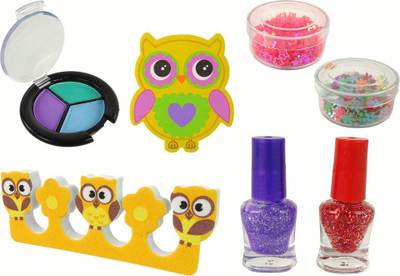 Set grimi dhe manikyri Leantoys Owl, për kalamaj, shumëngjyrësh