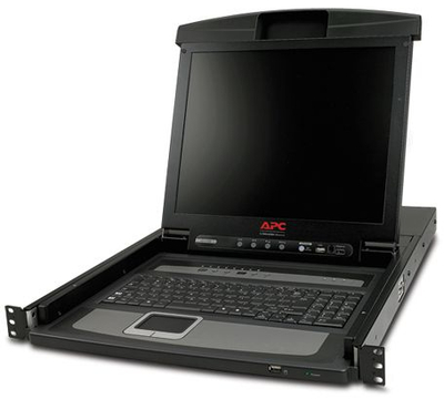 Konzolë rack LCD Schneider Electric AP5808, 17", KVM analog me 8 porta, e zezë