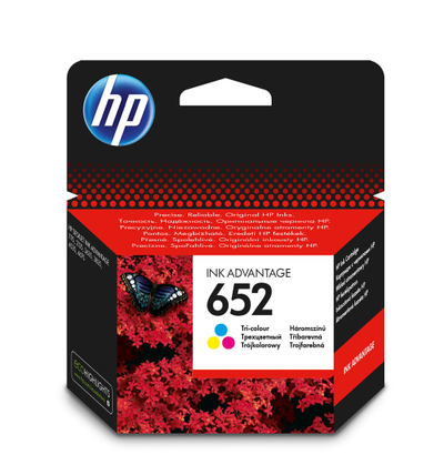 Ngjyrë për printer HP 652, 200 faqe për ngjyrë, cian/magenta/e verdhë