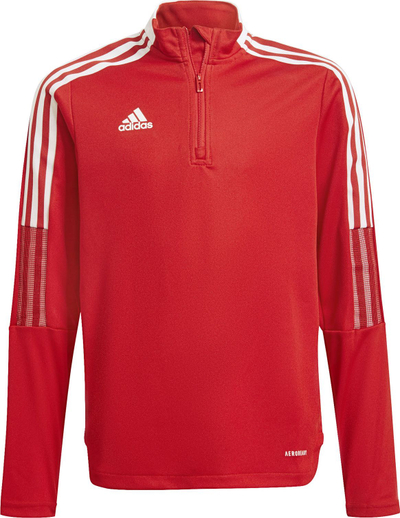 Bluza stërvitje adidas Tiro 21 për kalamaj, AEROREADY, me gjysmë zinxhir, e kuqe