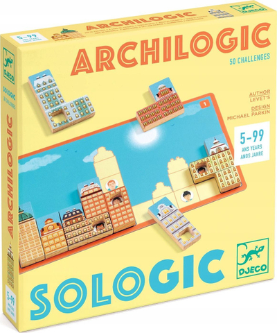 Loje me mend Djeco Archilogic, 50 sfida, dru, me ngjyra