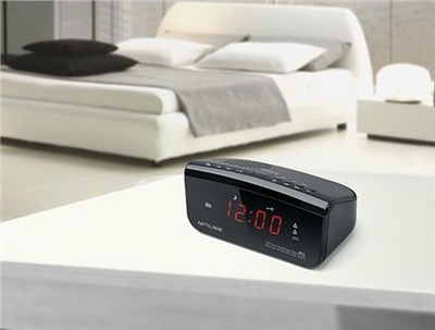 Radio orë Muse M-12 CR, AM FM, ekran LED, e zezë