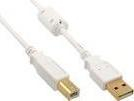 Kabllo USB InLine 34515W, USB A në USB B, 1.5 m, e bardhë