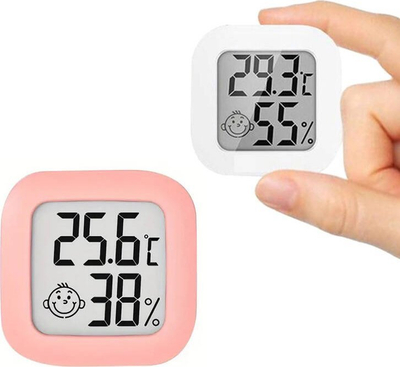 Termometër higrometër AG355C me ekran LCD për brenda në shpi, rozë
