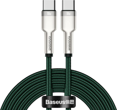 Kabllo USB-C Baseus CATJK-D06, Type-C me Type-C, 100W, 2m, jeshile
