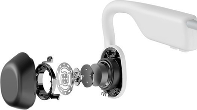Kufje sportive Shokz OpenMove, bone conduction, IP55, të bardha