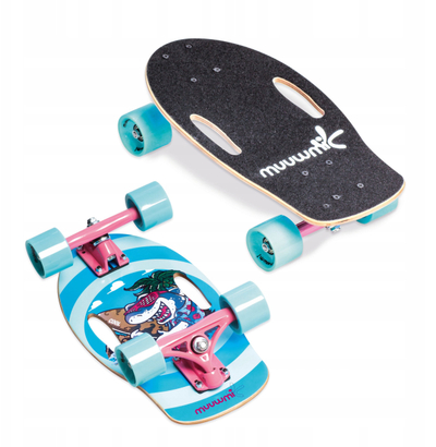 Скејтборд Muuwmi Shortboard Shark, лежишта Abec 7, капацитет 100 kg, повеќебоен