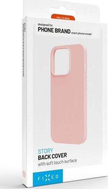 Kapak telefoni FIXED Story për Apple iPhone 16e, TPU, rozë